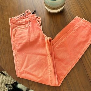 Anthropologie tangerine denim jeans